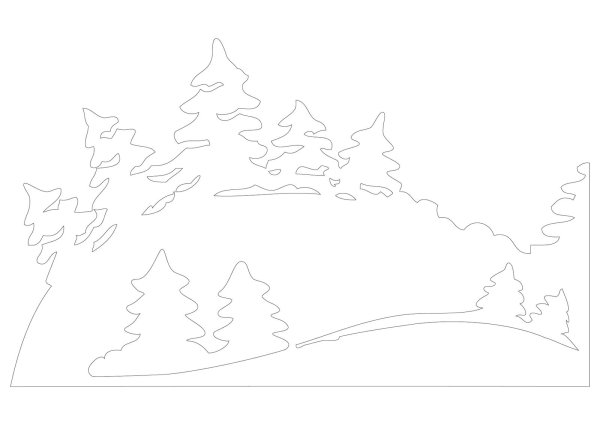 Вырезалки на окна новогодний город