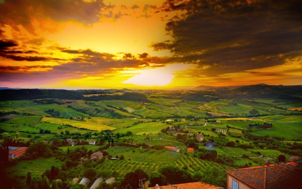 Тоскана вид сверху