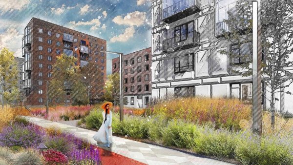 Городской пейзаж панельки