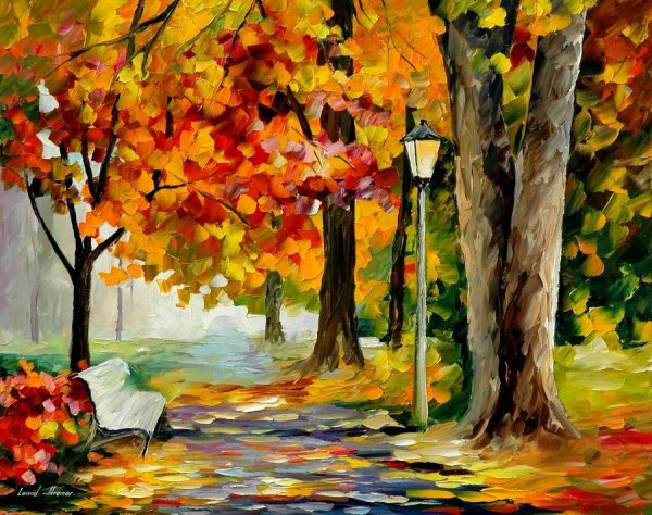 Художник Афремов картины Золотая осень