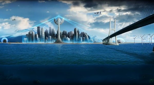 Постапокалипсис Sci Fi город арт