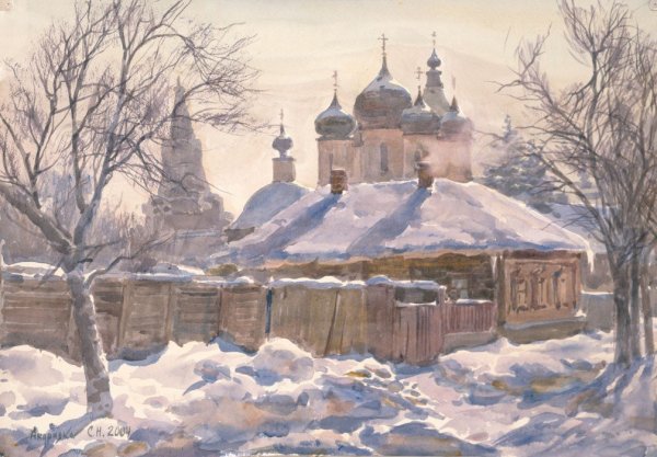 Андрияка гризайль пейзаж