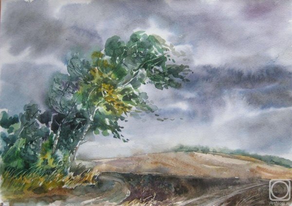 Пейзаж с ветром