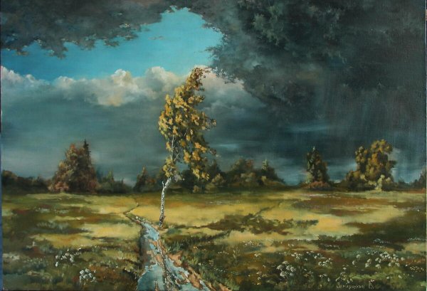 Есенин буря пейзаж