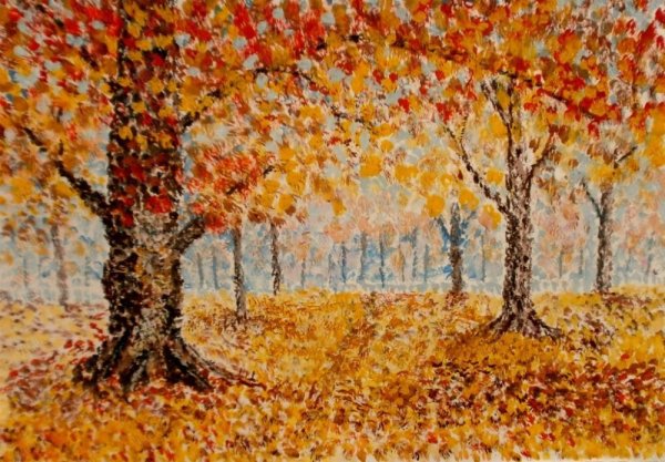 Рисунок на тему листопад