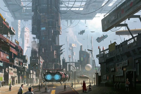 Концепт арт environment Cyberpunk