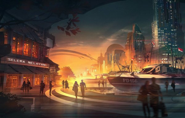 Городской пейзаж будущего