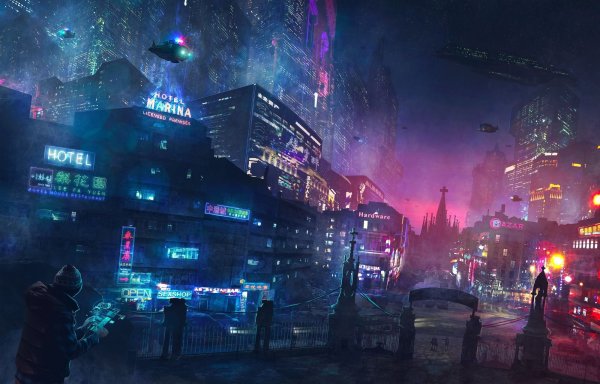 Киберпанк 2077 город