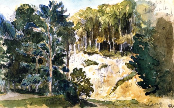 Эжен Делакруа акварель