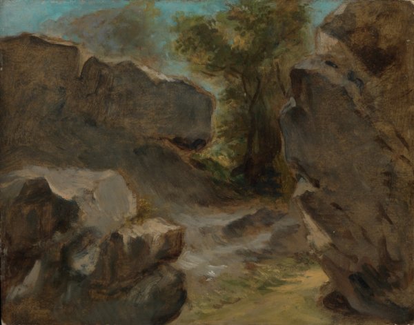 Эжен Делакруа вид моря с вершин Дьеппа