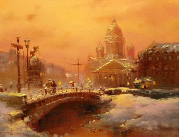 Художник Найденов пейзажи Санкт Петербурга
