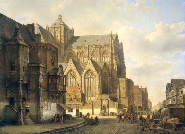 Карл Фридрих Лессинг замок картина