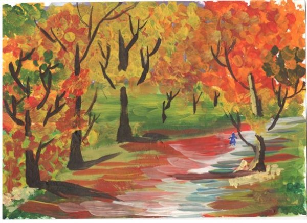 Осенний пейзаж для 8 лет