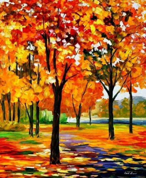 Рисование осеннего пейзажа