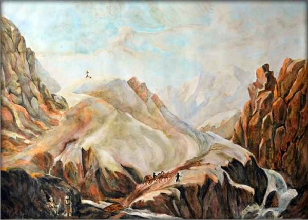 Крестовая гора Лермонтов картина