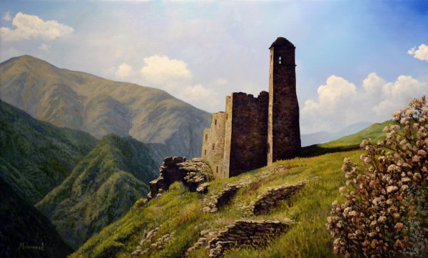 Горы Чечни картина