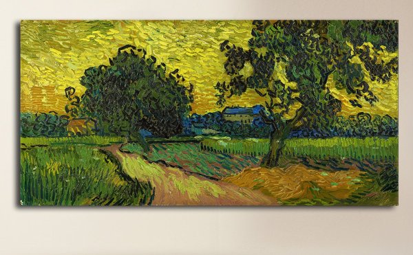 Винсент Ван Гог Landscape with a Church at Twilight