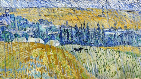 Пейзаж в овере после дождя 1890