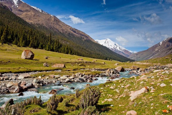 Долина реки Юстыд горный Алтай