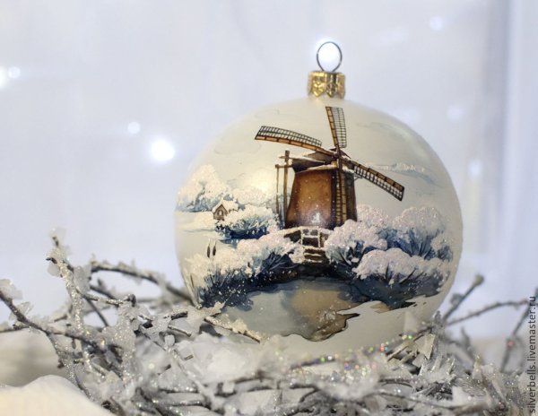 Новогодние шары с пейзажем