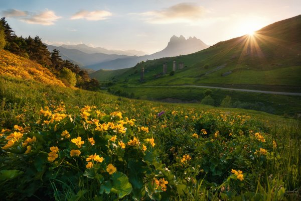 Горный пейзаж Ингушетии