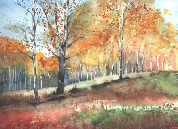 Пейзаж в тёплом колорите