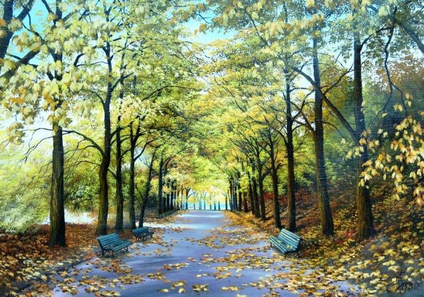 Осенний пейзаж аллея