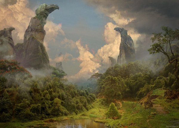 Доисторический мир пейзажи