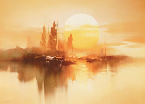 Пейзаж в бежевых тонах