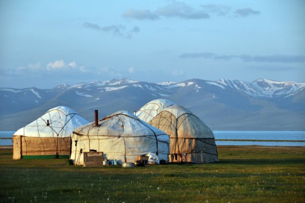 Пейзаж Кыргызстан джайлоо