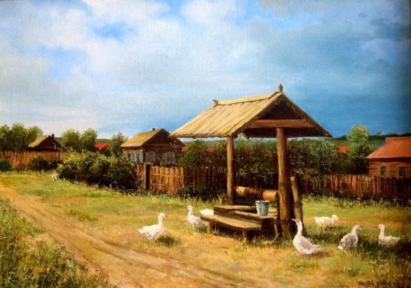 Колодец в деревне