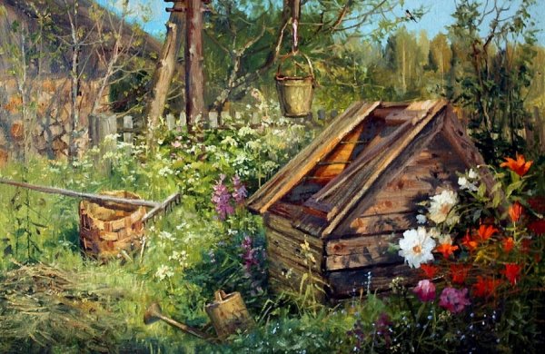 Российский художник Жданов Владимир- деревня в картинах.