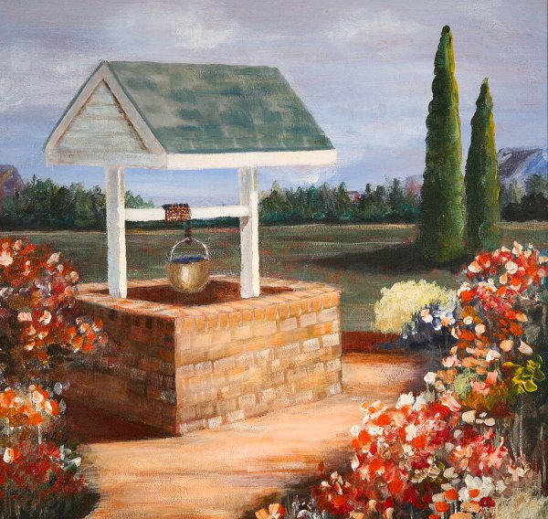 Картина у колодца