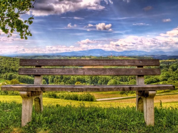 Лавочка на природе