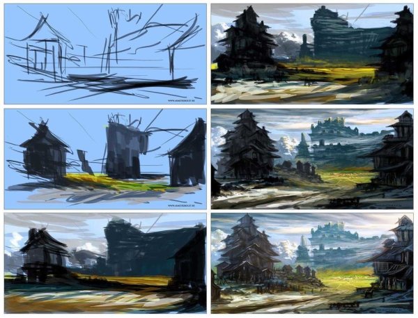 Аниме арт пейзаж