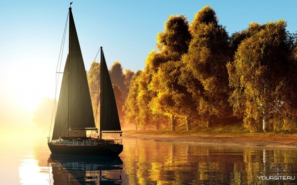 Яхта на реке