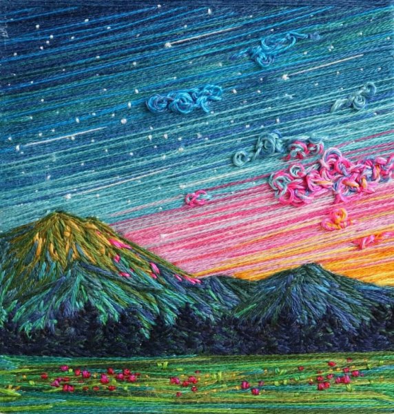 Пейзажная вышивка от Каролины Торрес