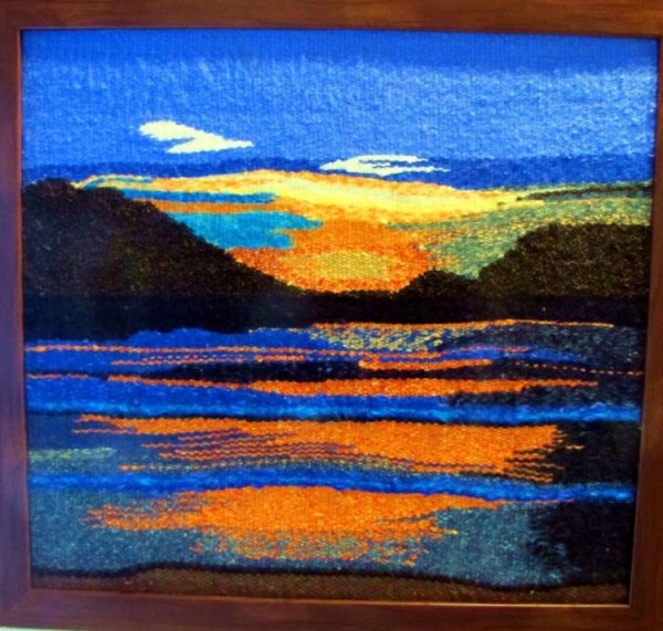 Новогоднее панно из пряжи