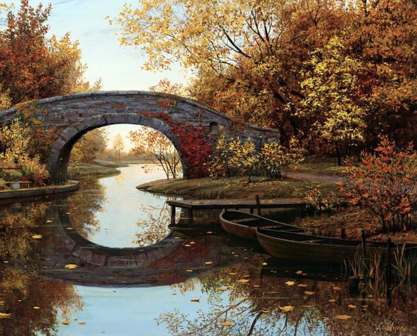 Мостик Евгений Лушпин пейзаж