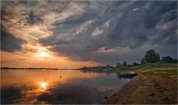 Волга река пейзаж