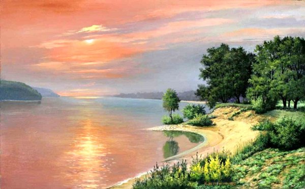 Картина Левитана Волжские просторы