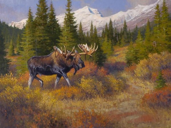 Картина лоси