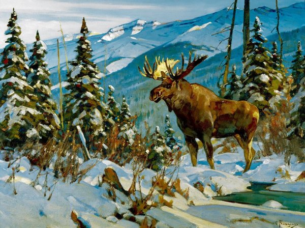 Карл Циммерман художник олени