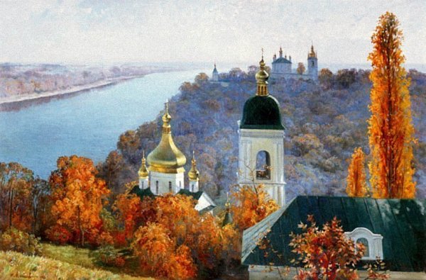 Олега Молчанов живопись осень