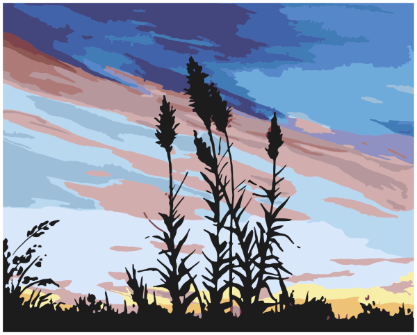 Закат акварелью для начинающих