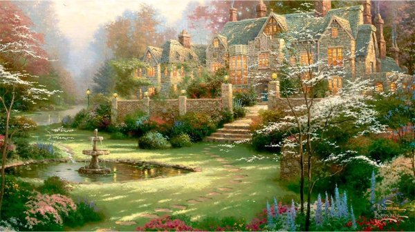 Томас Кинкаде живопись горы