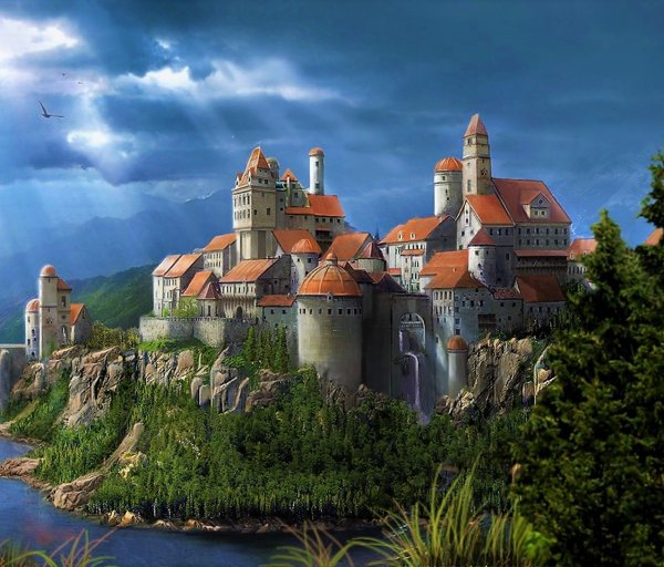 Замки средневековья фэнтези