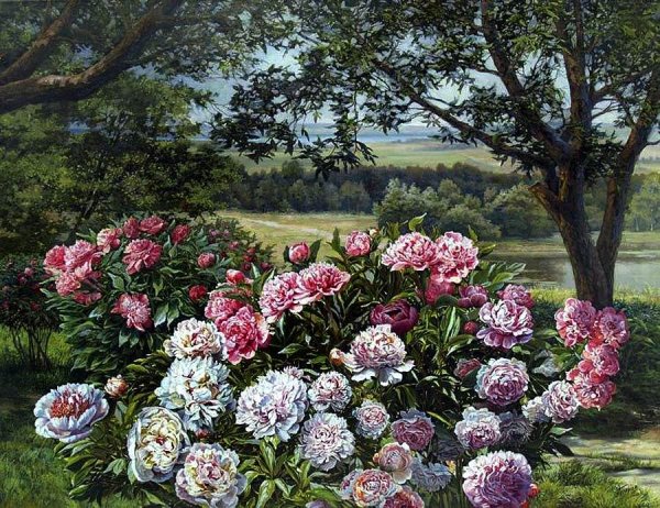 Художник Эдуард Панов пионов аромат