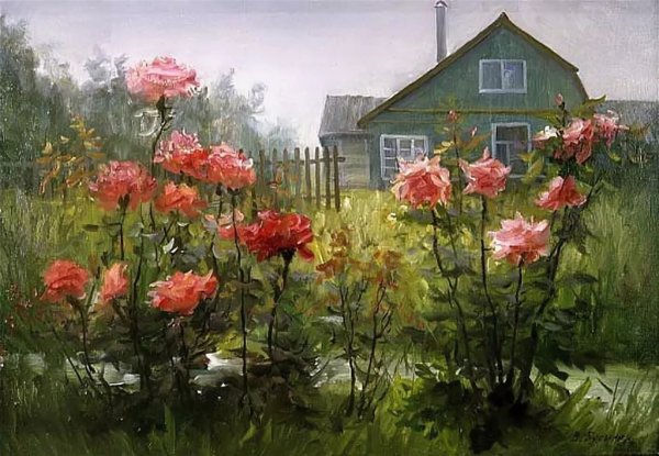 Художник Валерий Бусыгин картины лето пейзажи