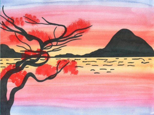 Рисунок на тему пейзаж